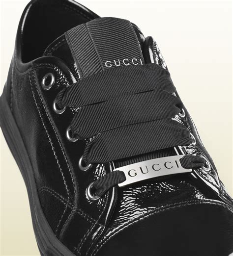 gucci black patent leather shoes|gucci patent leather sneakers.